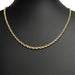 Gold Rope Chain Necklace Stainless Steel - LECCE
