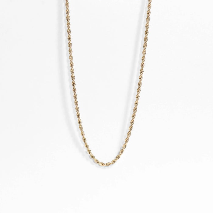 Gold Rope Chain Necklace Stainless Steel - LECCE