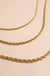 Gold Rope Chain Necklace Stainless Steel - LECCE