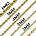 Gold Rope Chain Necklace Stainless Steel - LECCE