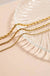 Gold Rope Chain Necklace Stainless Steel - LECCE