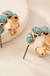 gold turquoise stone hoop earrings