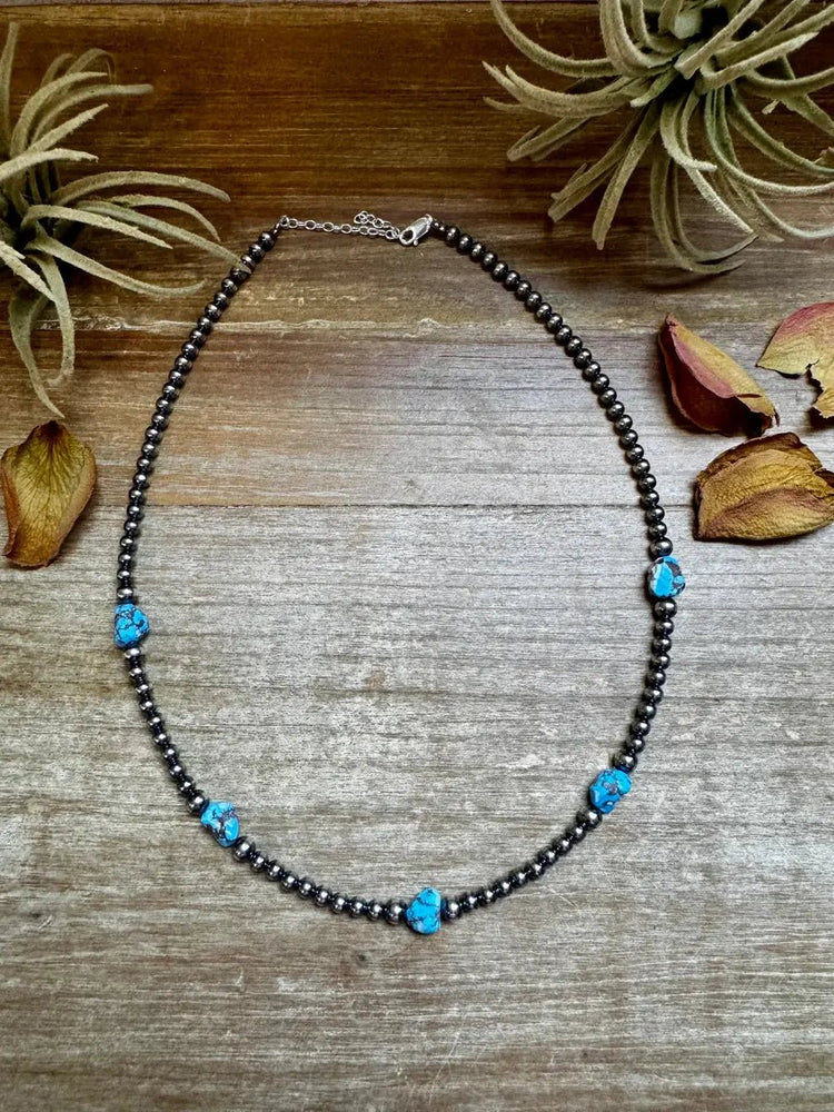 Golden Hills Turquoise & Sterling Silver Pearls - LECCE