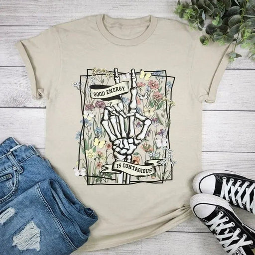 Good Energy Is Contagious t-shirt - LECCE
