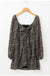 Green Floral Print Sweetheart Neck Shirred Back Mini Dress - LECCE