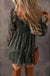 Green Floral Print Sweetheart Neck Shirred Back Mini Dress - LECCE