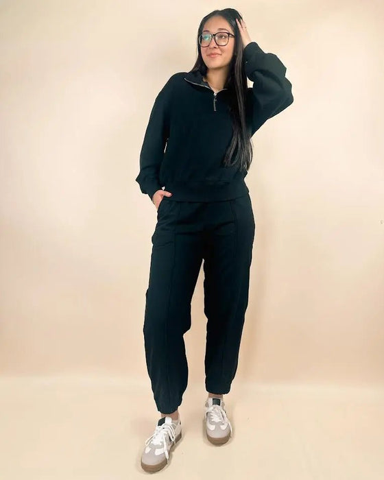Half Zip up Pullover & Joggers Set - LECCE