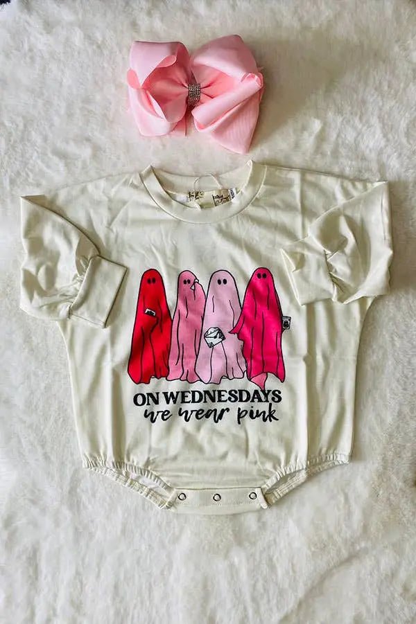Halloween ghost prints baby onesie - LECCE
