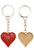 Heart Bling Rhinestone Embellished Metal Key Chain - LECCE