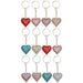 Heart Bling Rhinestone Embellished Metal Key Chain - LECCE