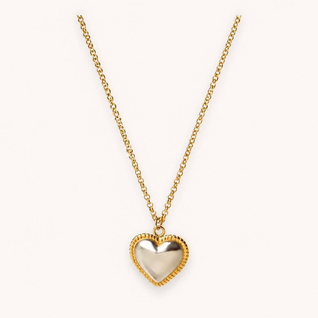 18k Stainless Steel Tarnish Free Heart Necklace