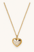 18K Stainless Steel Heart Necklace on soft-white background