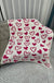 Heart Patterned Reversible Throw Blanket - LECCE