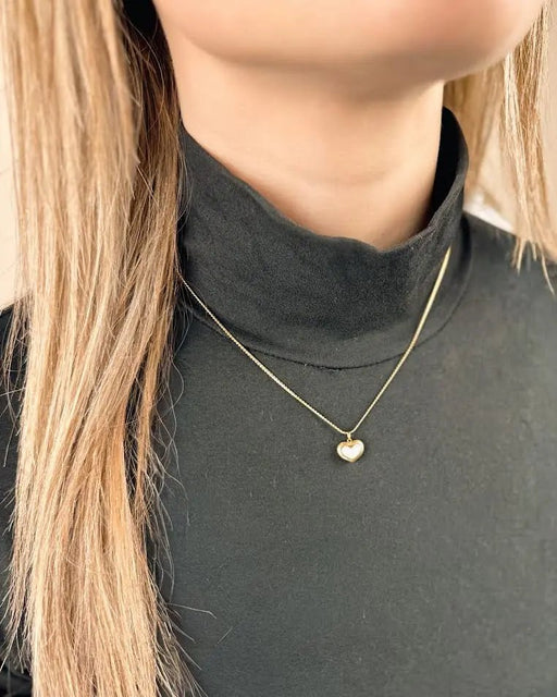 Heart Pearl Necklace - LECCE
