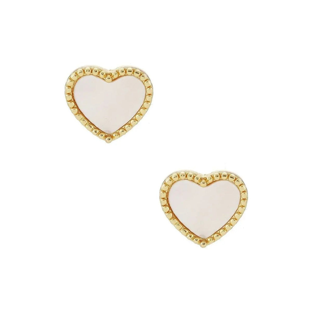 Heart Shaped Gold Dipped Post Earrings