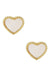 Heart Shaped Gold Dipped Post Earrings - LECCE