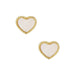 Heart Shaped Gold Dipped Post Earrings - LECCE