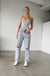 High Rise Straight Crop Denim Jeans - 7145 - LECCE