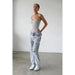 High Rise Straight Crop Denim Jeans - 7145 - LECCE