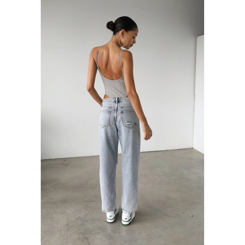 High Rise Straight Crop Denim Jeans - 7145 - LECCE