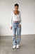 High Rise Straight Leg Denim Jeans - LECCE