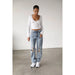 High Rise Straight Leg Denim Jeans - LECCE
