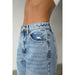 High Rise Straight Leg Denim Jeans - LECCE