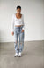 High Rise Straight Leg Denim Jeans - LECCE