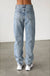 High Rise Straight Leg Denim Jeans - LECCE