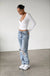 High Rise Straight Leg Denim Jeans - LECCE