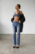 High Rise Straight Leg Denim Jeans - Dark - LECCE