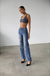High Rise Straight Leg Denim Jeans - Dark - LECCE