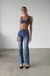 High Rise Straight Leg Denim Jeans - Dark - LECCE