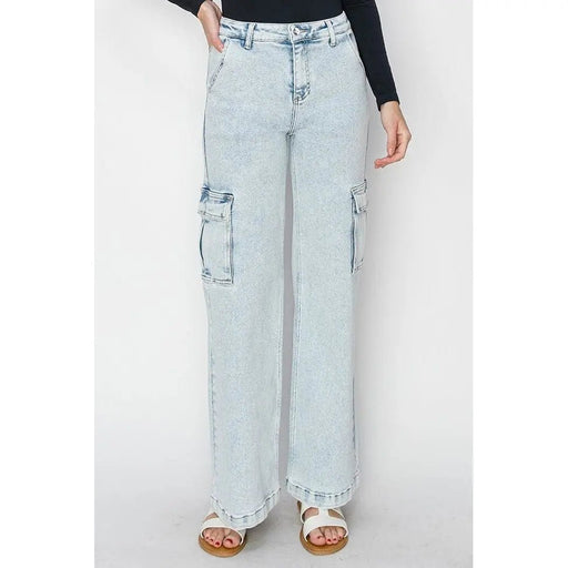High Rise Wide Cargo Pants - LECCE