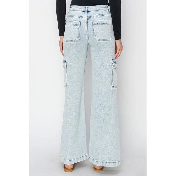 High Rise Wide Cargo Pants - LECCE