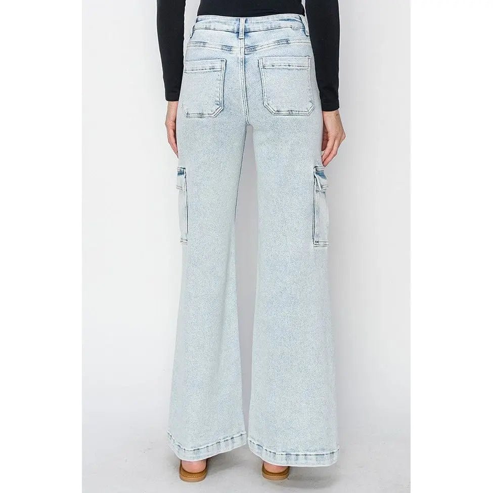 High Rise Wide Cargo Pants - LECCE
