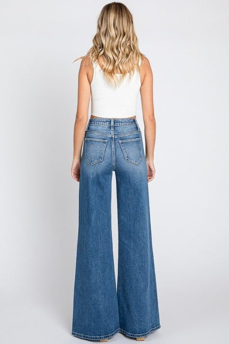 High Rise Wide Flare Jeans - Super Soft Touch - LECCE