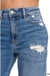 High Waist Straight Leg Medium Wash Jeans - LECCE