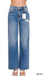 High Waist Straight Leg Medium Wash Jeans - LECCE