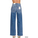 High Waist Straight Leg Medium Wash Jeans - LECCE