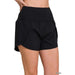 High Waisted Zippered Back Pocket Running Shorts - LECCE
