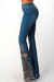 Hippie Vibe Embroidered Flare Denim Jeans - LECCE