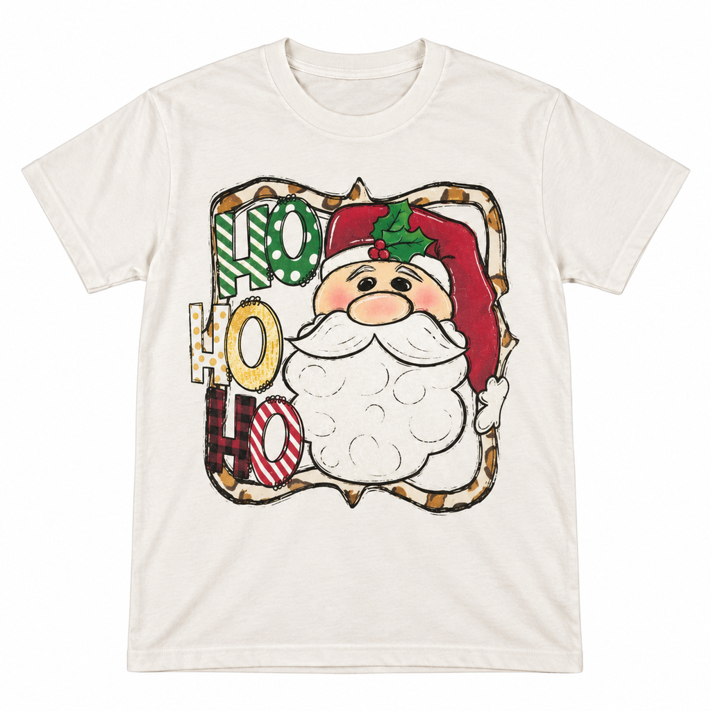 Ho ho ho whimsical santa t-shirt