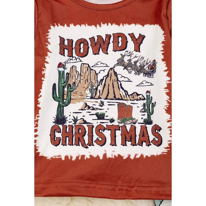 Howdy Christmas Dessert Printed 2 Piece Set. - LECCE