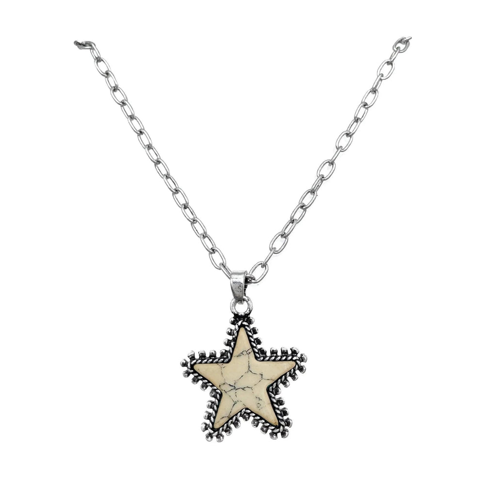 Howlite Beige Star Necklace - LECCE