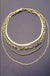 Intriguing Multi Layer Brass Chain Necklace - LECCE
