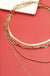 Intriguing Multi Layer Brass Chain Necklace - LECCE