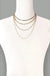 Intriguing Multi Layer Brass Chain Necklace - LECCE