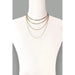 Intriguing Multi Layer Brass Chain Necklace - LECCE
