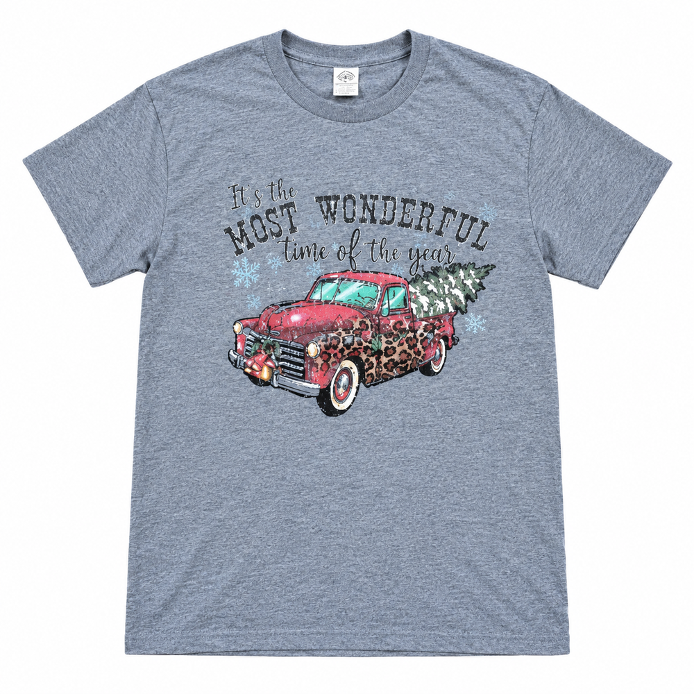 It's most wonderful time of the year tee on white background